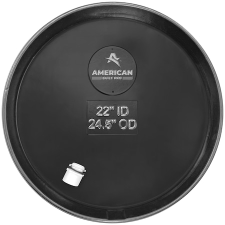 American Built Pro Water Heater Pan, 22 in ID, Undrilled, Durable HDPE Plastic wDrain Hose Adapter WHP22-1U